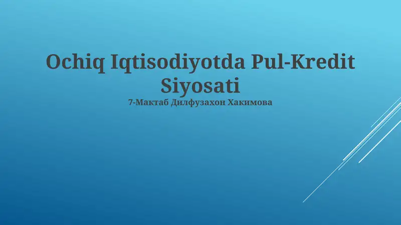 Pul-Kredit Siyosati