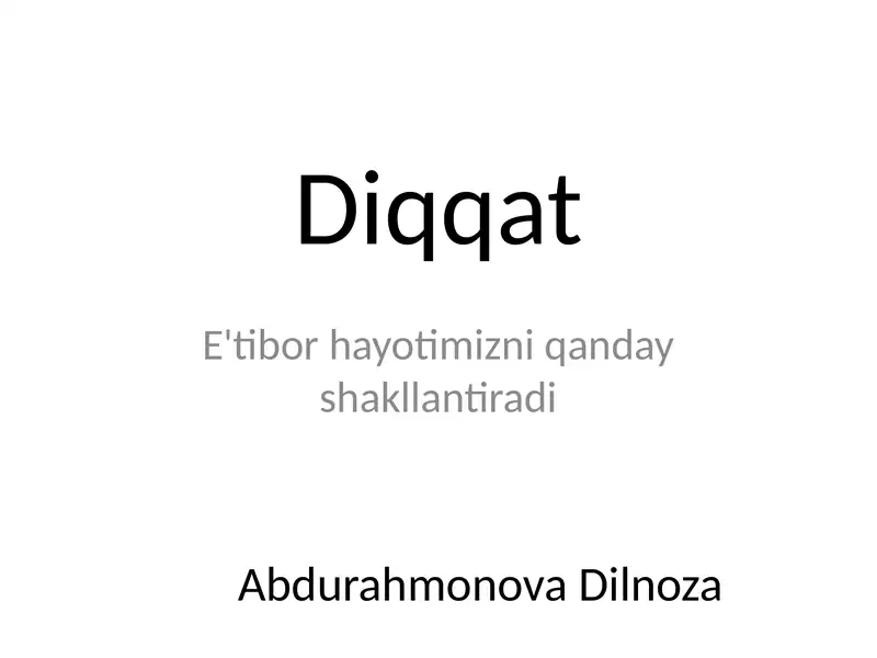 Diqqat