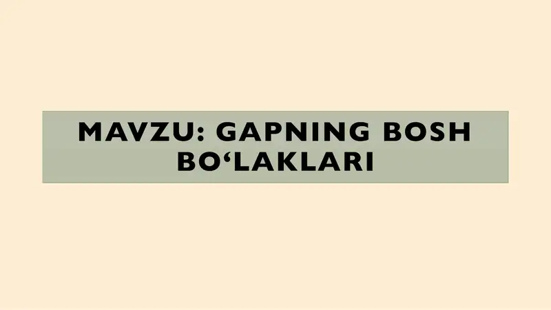 Gapning Bosh Boʻlaklari