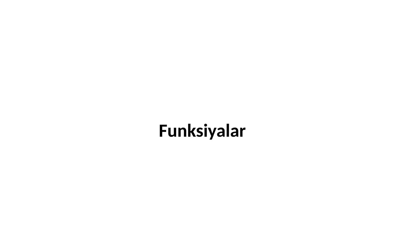 Funksiyalar