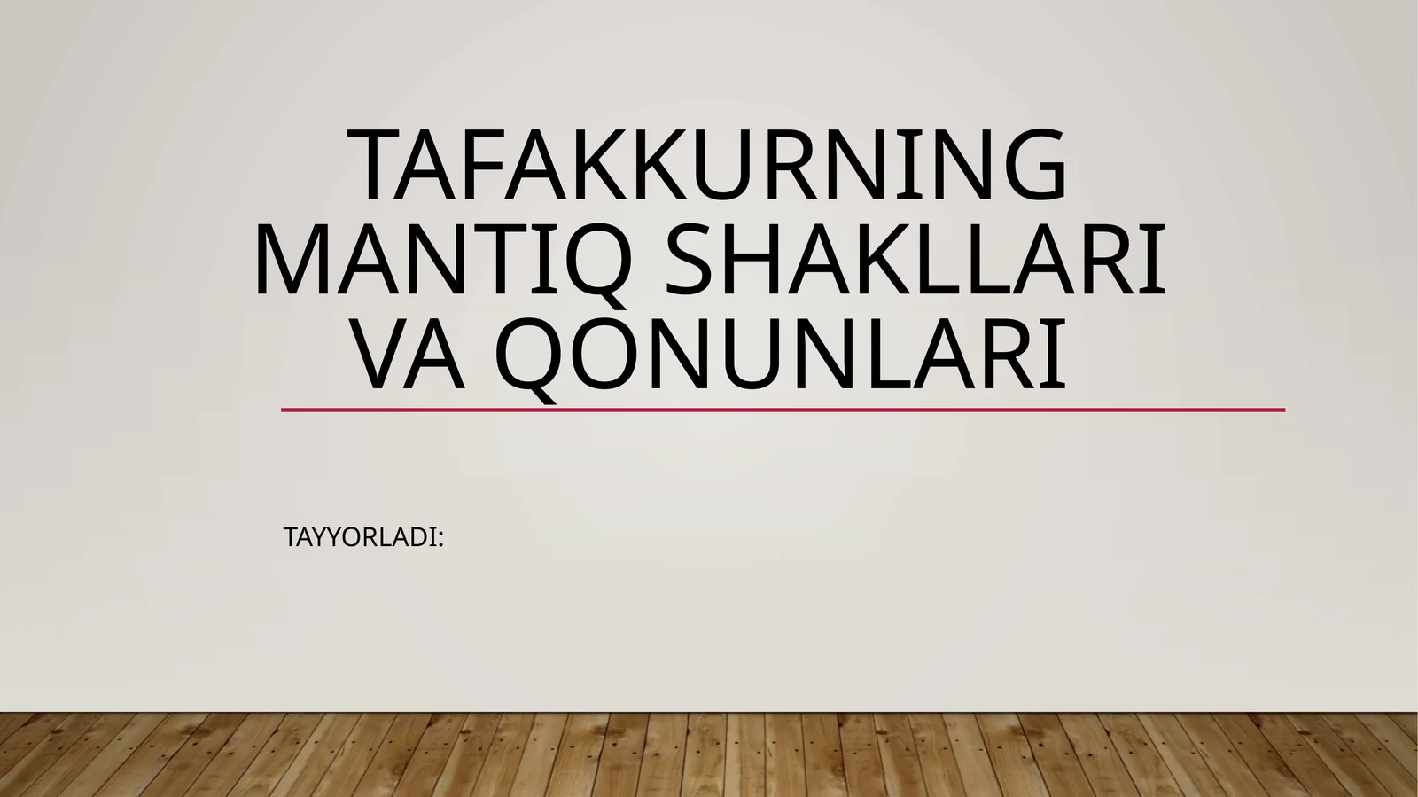 Tafakkurning mantiq shakllari va qonunlari