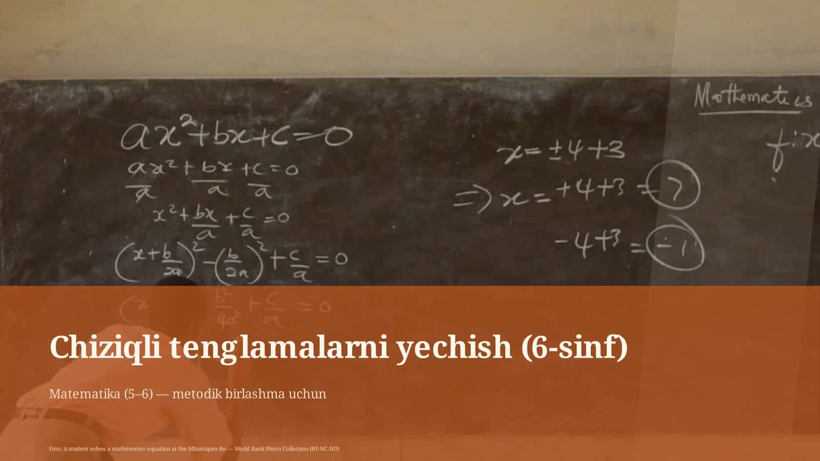 Chiziqli tenglamalarni yechish (6-sinf)