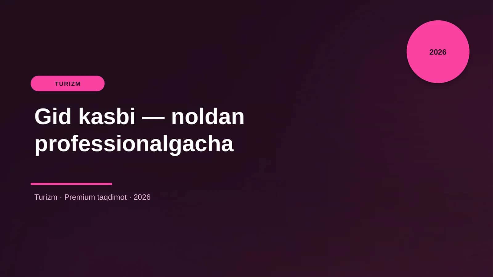Gid kasbi — noldan professionalgacha