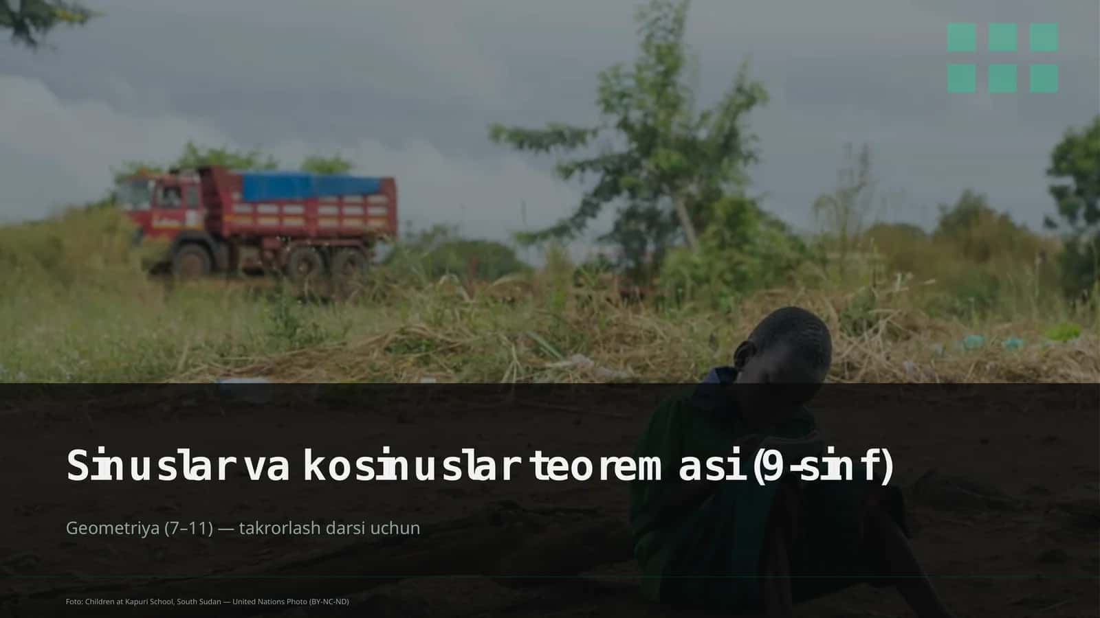 Sinuslar va kosinuslar teoremasi (9-sinf)