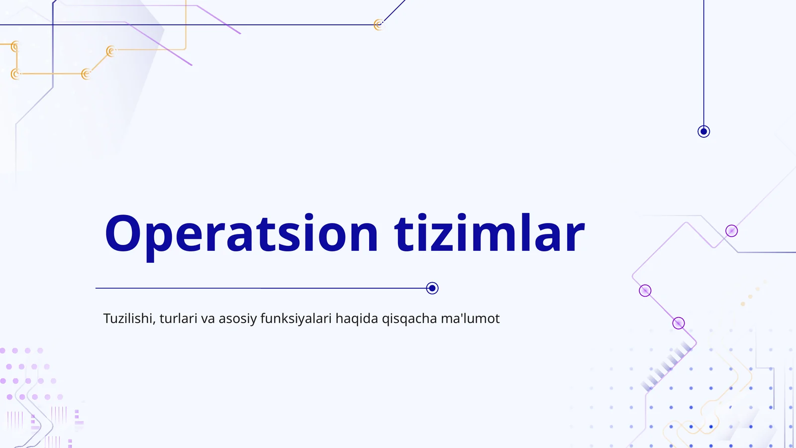 Operatsion tizimlar