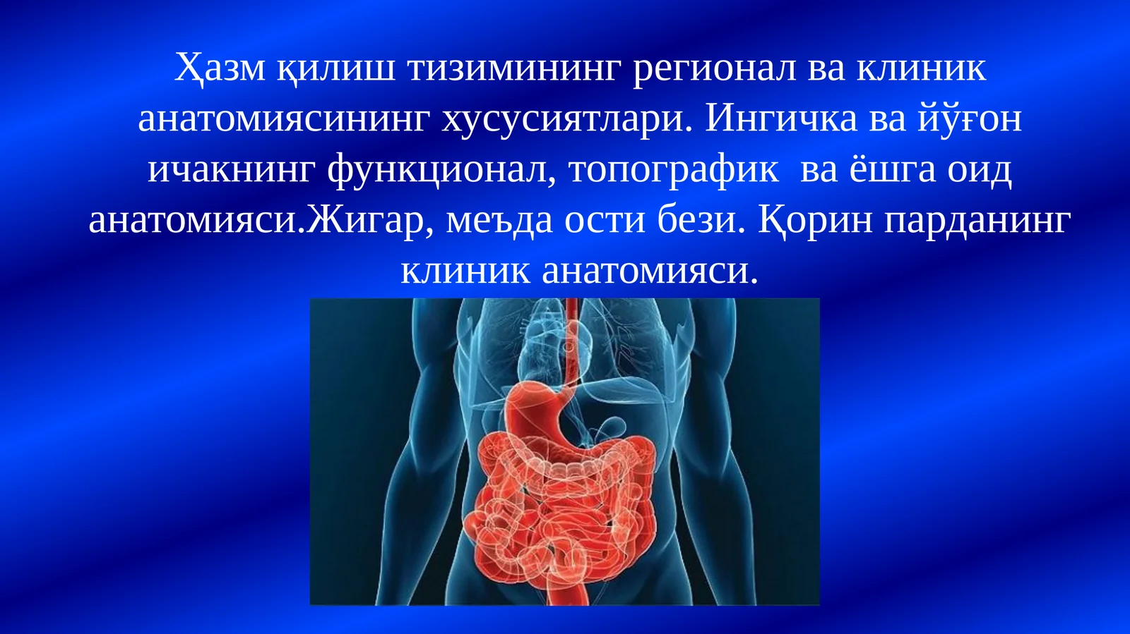 Қорин парданинг клиник анатомияси