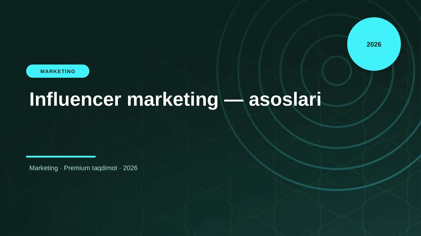 Influencer marketing — asoslari