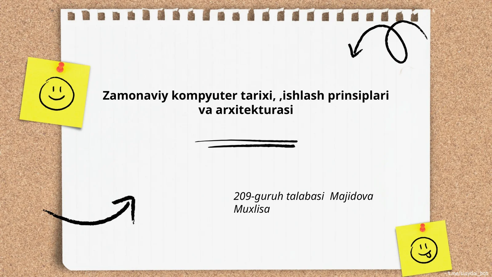Zamonaviy kompyuter tarixi, ishlash prinsiplari va arxitekturasi