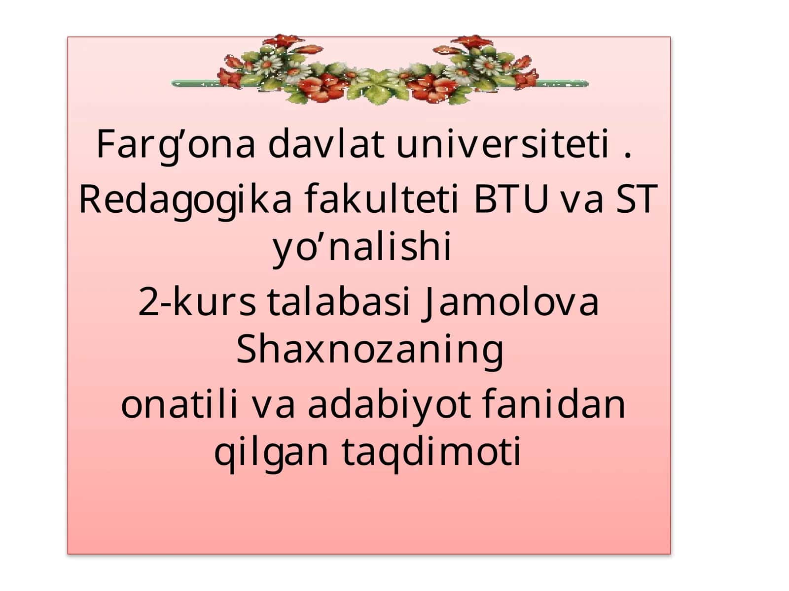 Gapning boshbo’laklari