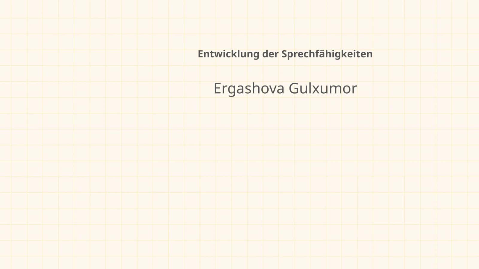 Entwicklung der Sprechfähigkeiten