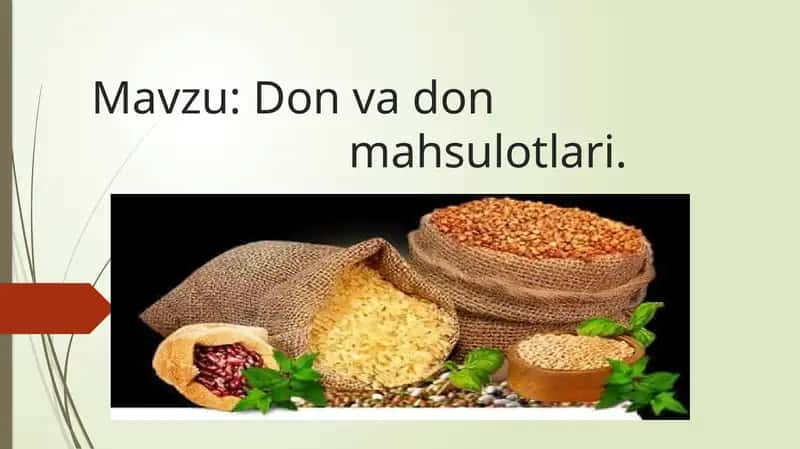 Don va don mahsulotlari