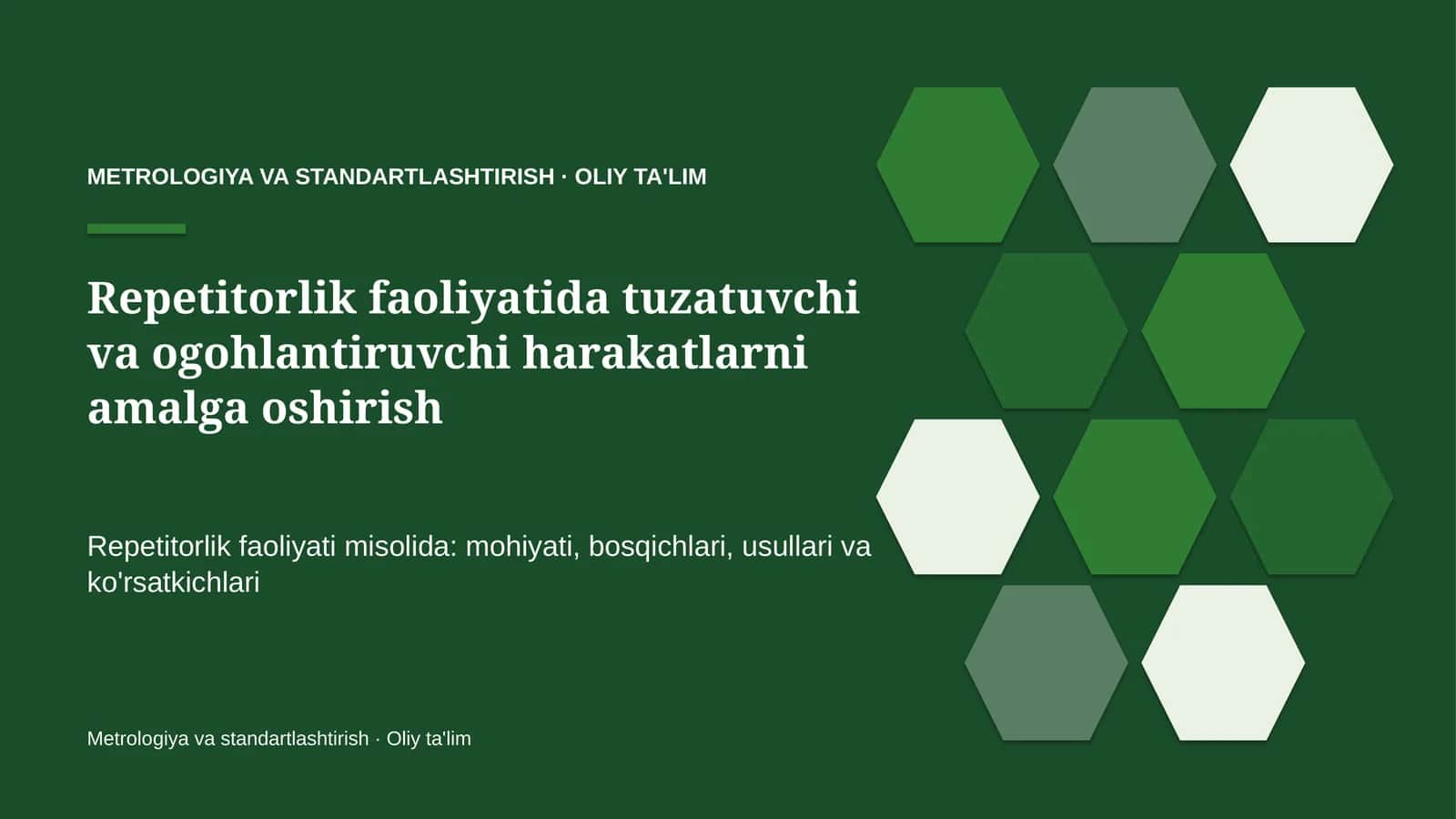 repetitorlik faoliyatida tuzatuvchi va ogohlantiruvchi harakatlarni amalga oshirish 2966
