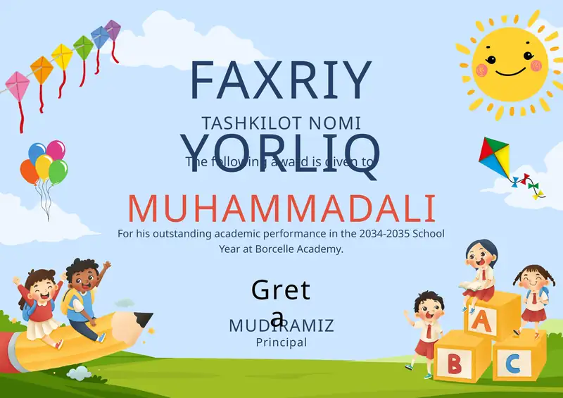 FAXRIY YORLIQ Faxriy yorliq shablon PowerPoint