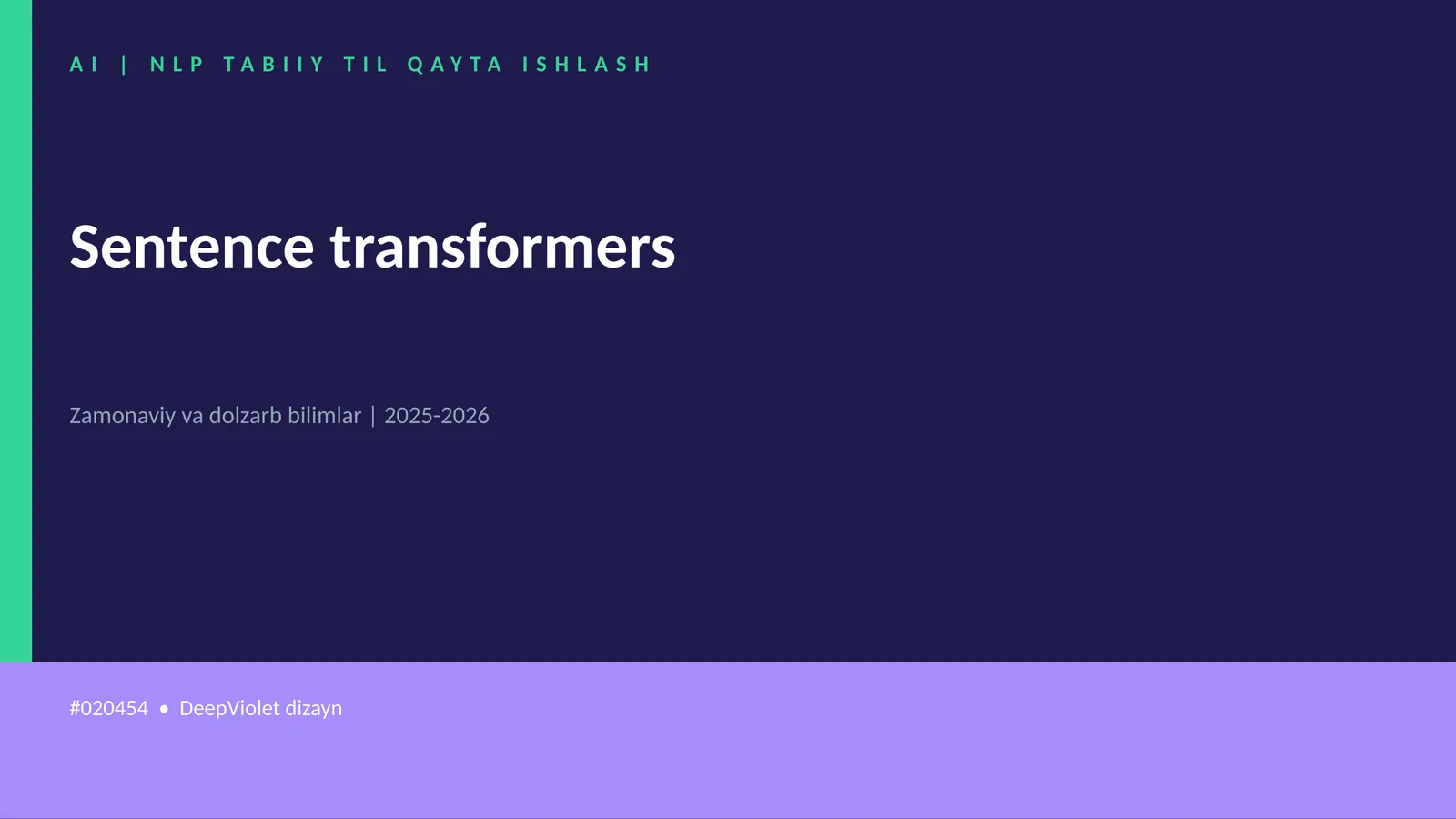 AI | NLP TABIIY TIL QAYTA ISHLASH