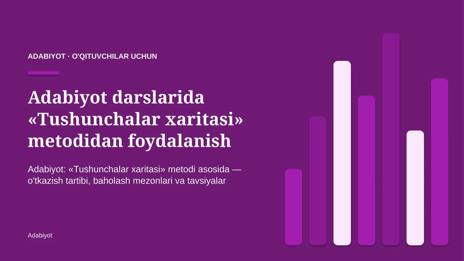 adabiyot darslarida tushunchalar xaritasi metodidan foydalanish 2783