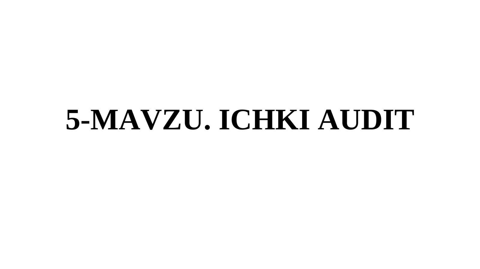 Ichki Audit