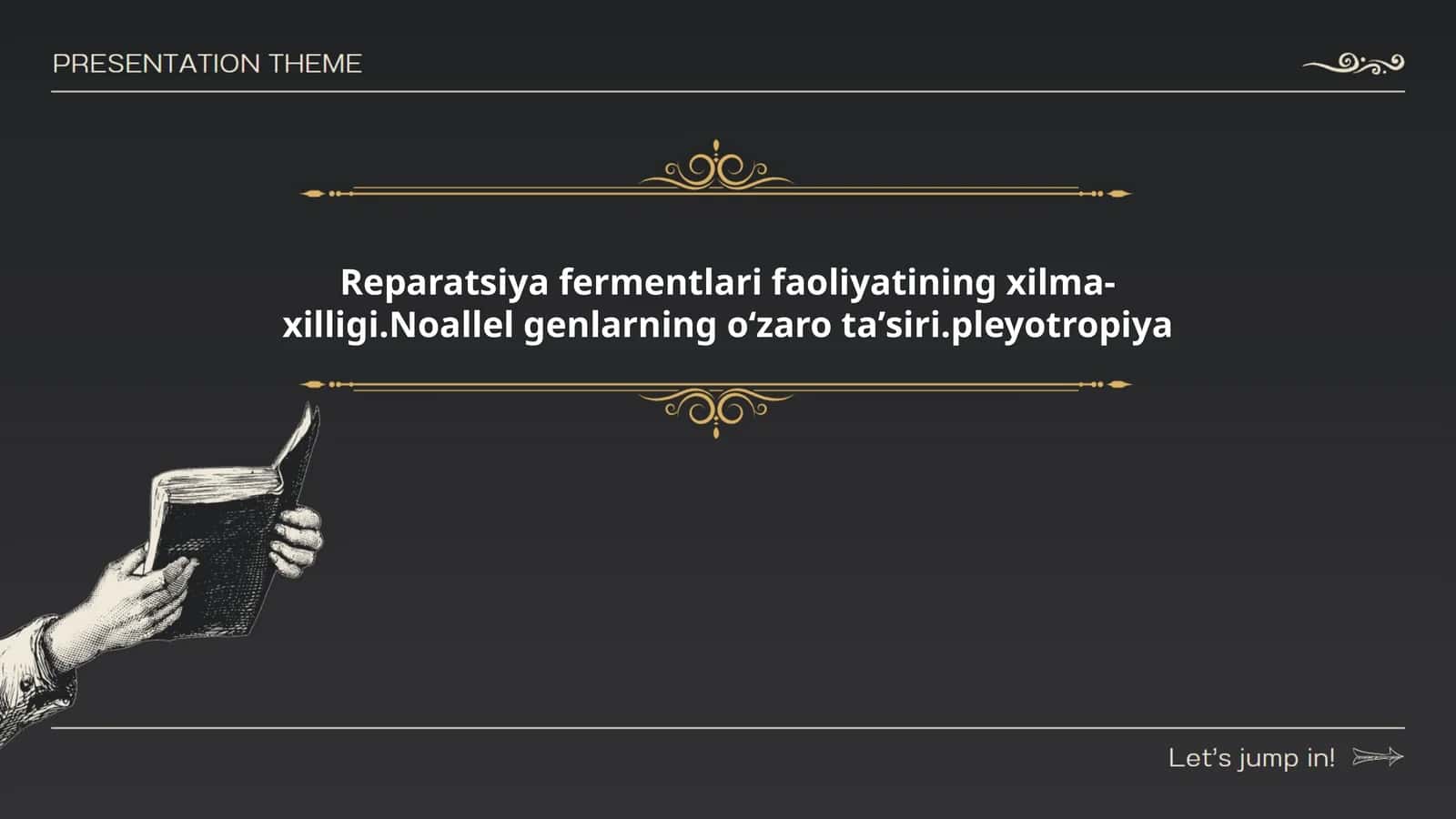 Reparatsiya fermentlari faoliyatining xilma-xilligi.Noallel genlarning oʻzaro taʼsiri.pleyotropiya