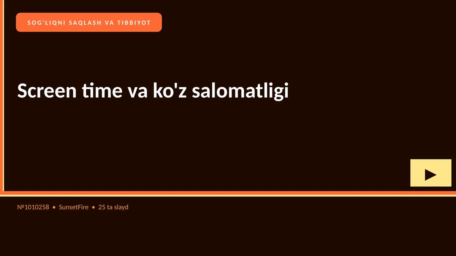 Screen time va ko'z salomatligi