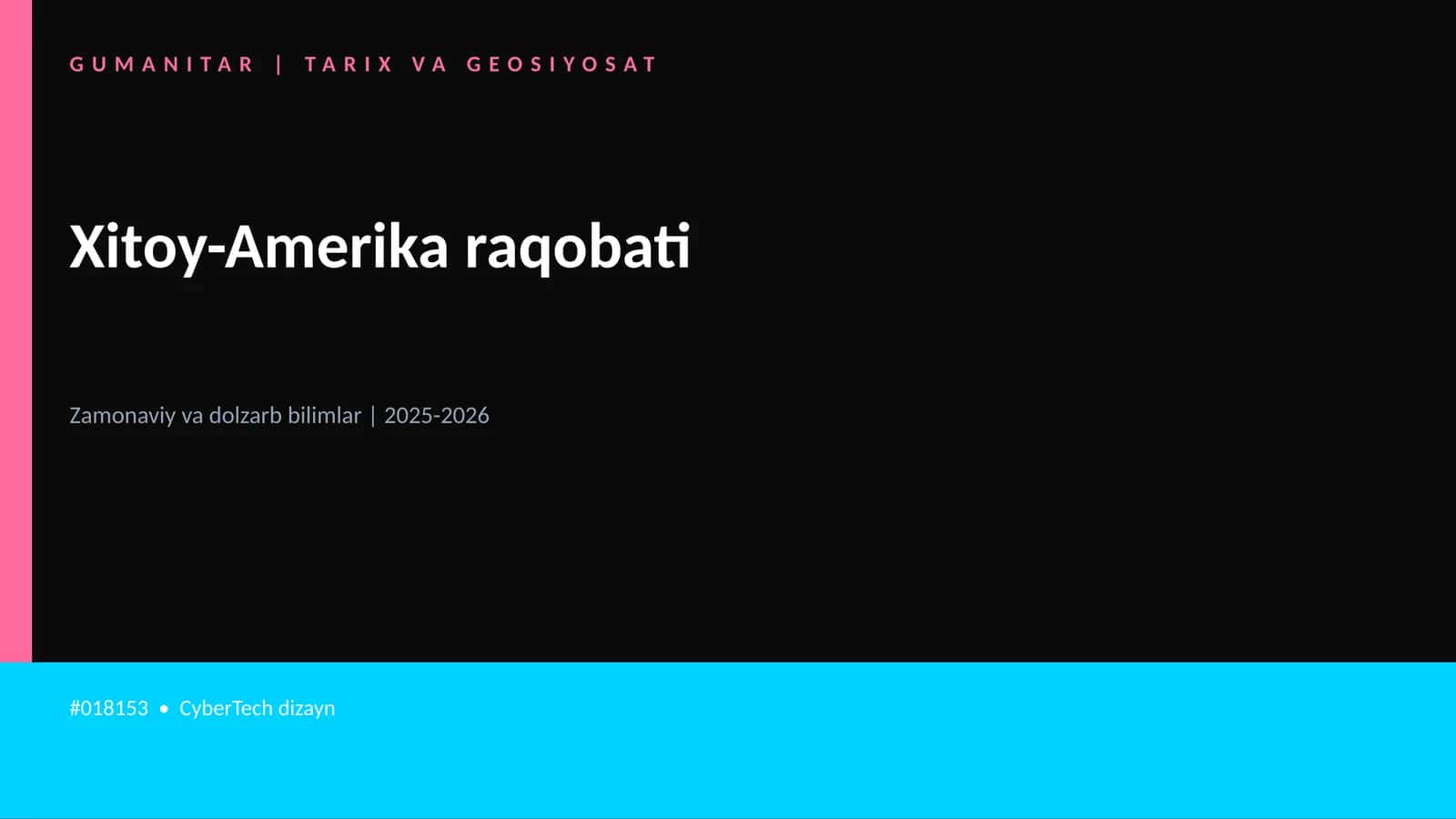Xitoy-Amerika raqobati