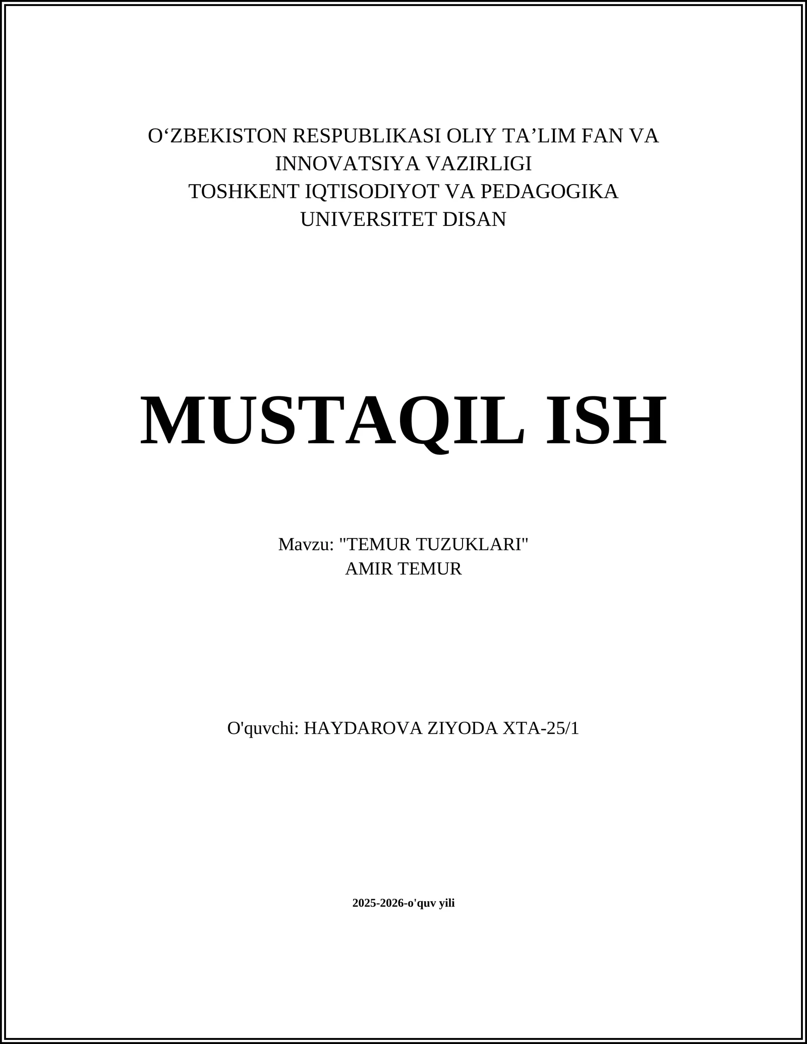 TEMUR TUZUKLARI