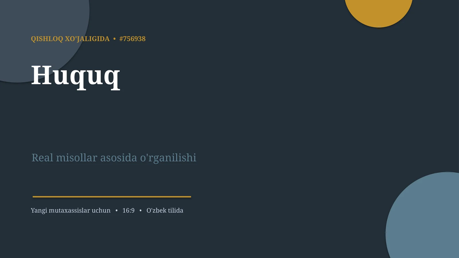 QISHLOQ XO'JALIGIDA