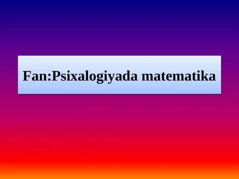Mavzu:Musbat Sonlar ustida to`rt amalga doir misollar.Kasr Haqida tushunchasi  va ullarning ustida amallar