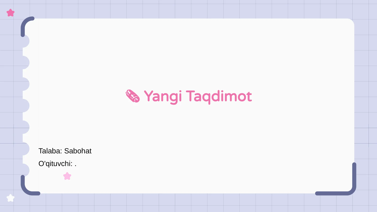 Yangi Taqdimot