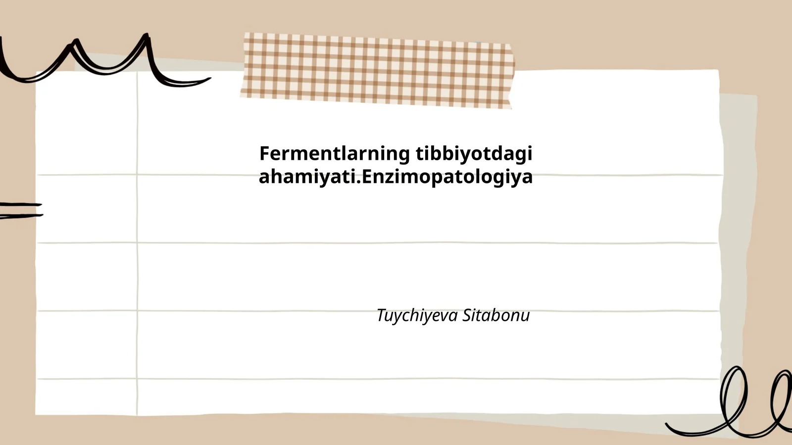 Fermentlarning tibbiyotdagi ahamiyati