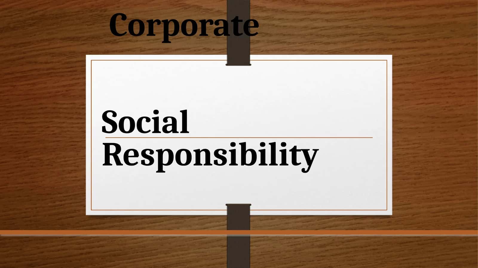 Corporate Social Responsibility