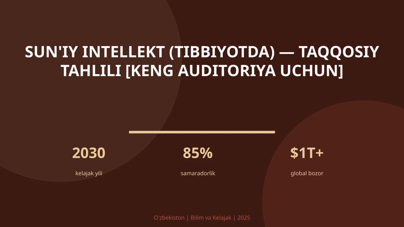 Sun'iy intellekt (tibbiyotda) — taqqosiy tahlili [keng auditoriya uchun]
