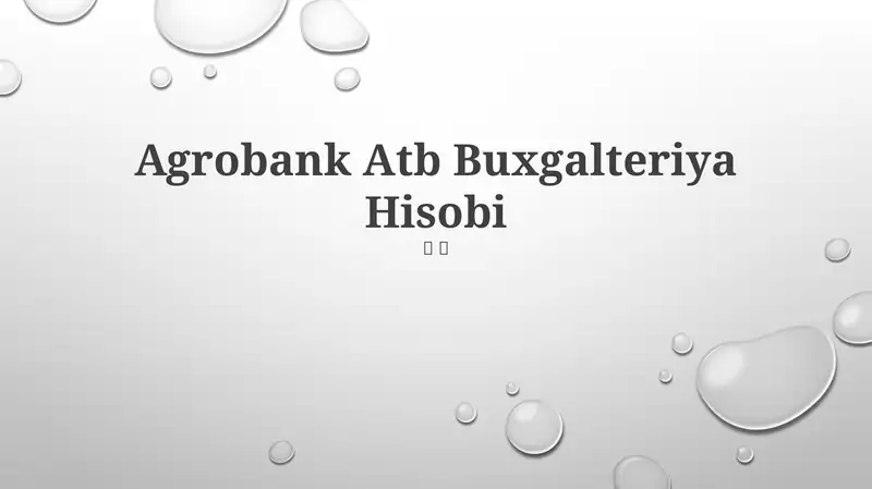 Agrobank Atb Buxgalteriya Hisobi