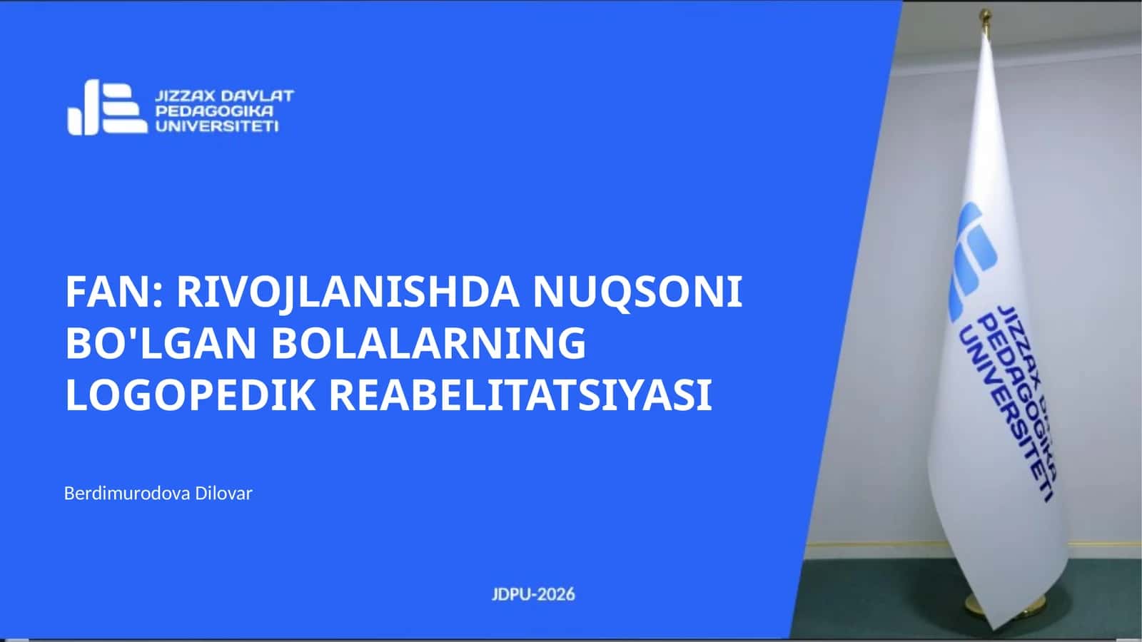 AQLI ZAIF BOLALARDA NUTQ RIVOJLANISHI