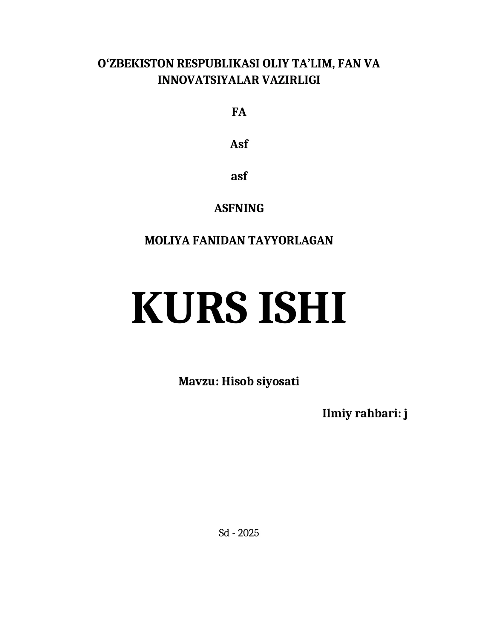 HISOB SIYOSATI