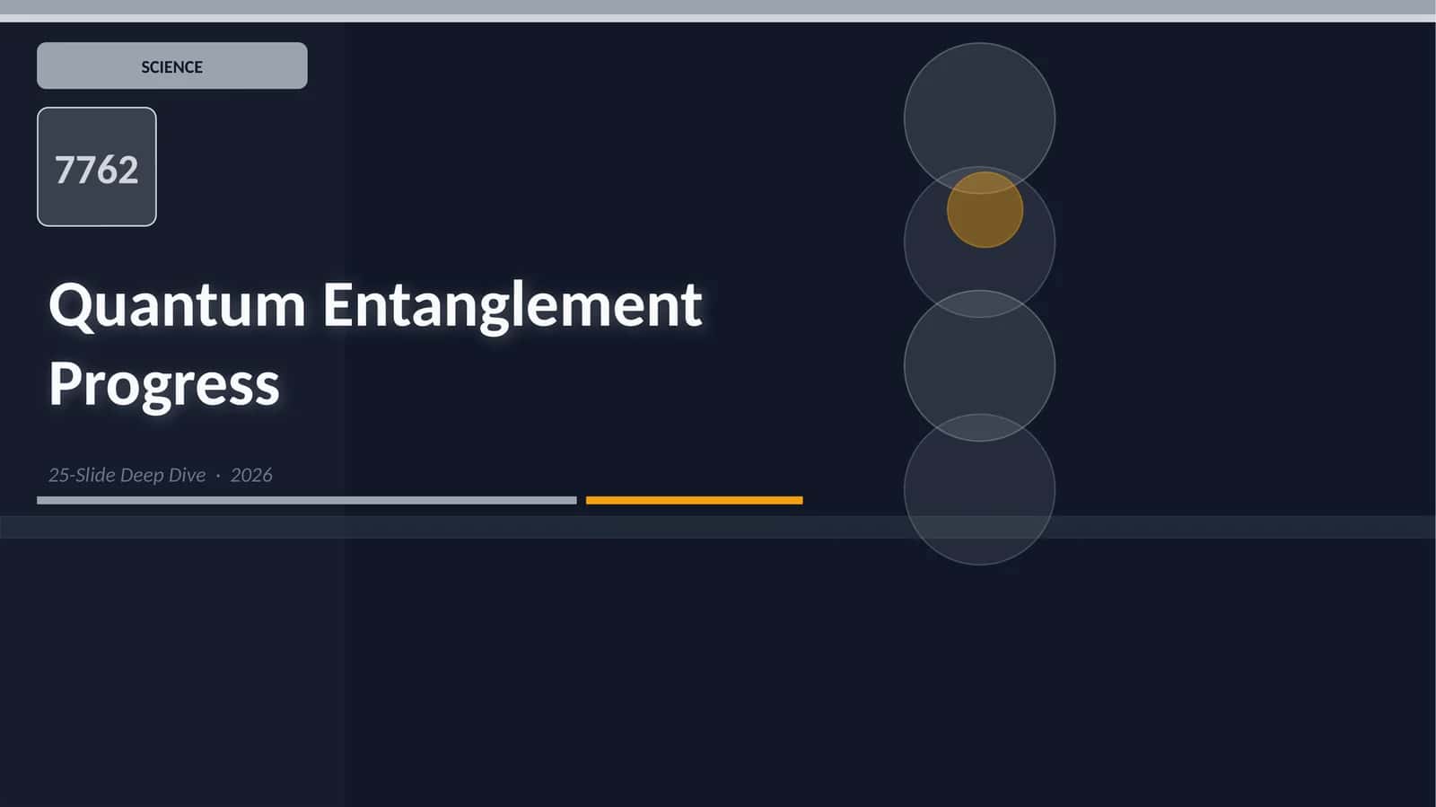 Quantum Entanglement Progress