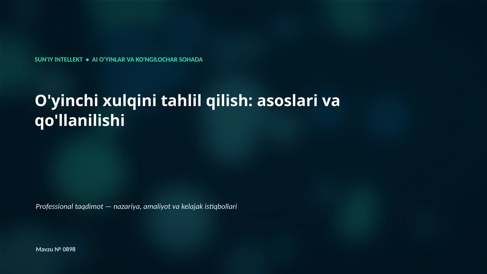 SUN'IY INTELLEKT