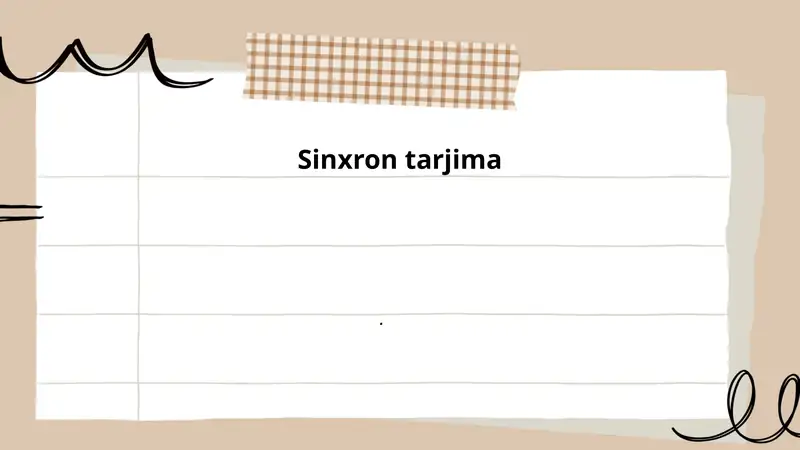 Sinxron tarjima