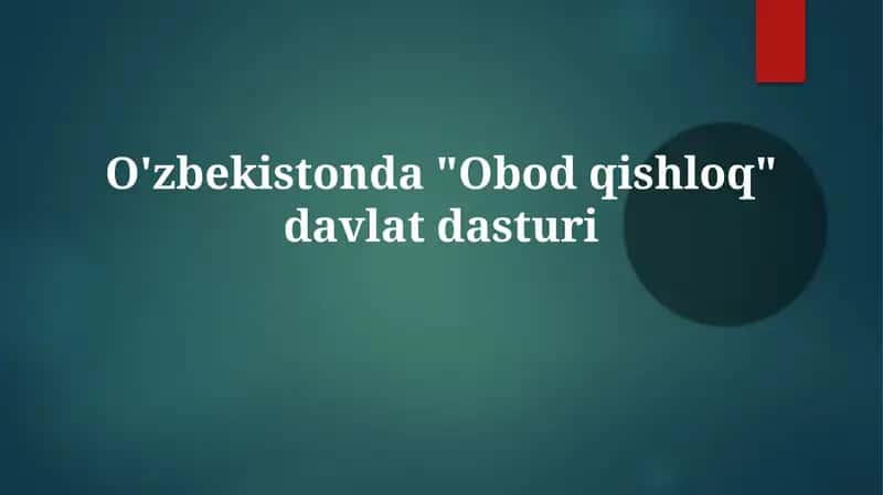 Obodqishloq Davlat Dasturi