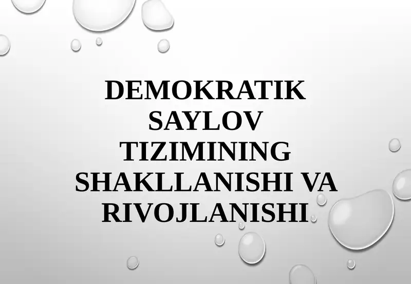 Demokratik Saylov Tizimi