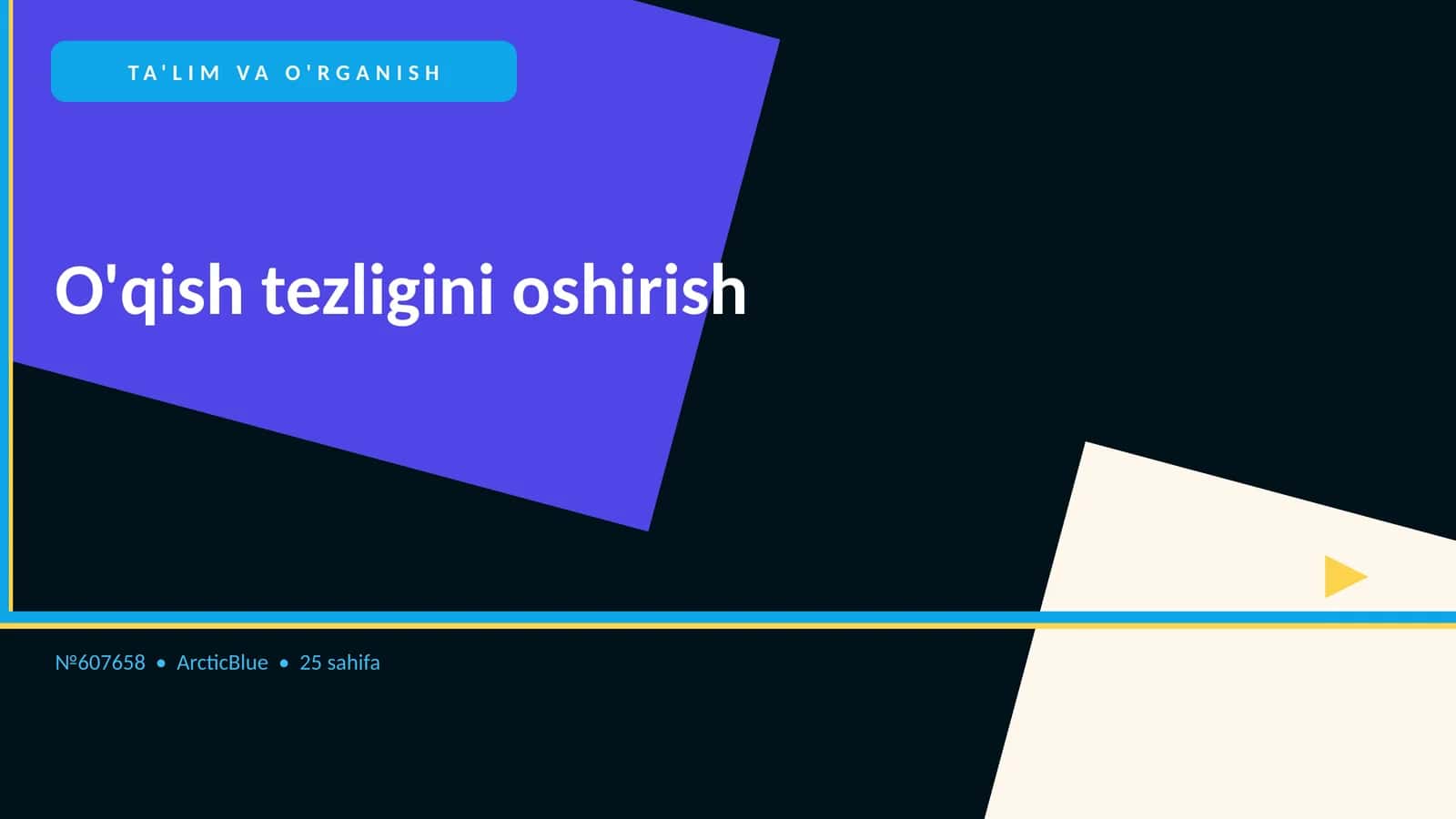 TA'LIM VA O'RGANISH