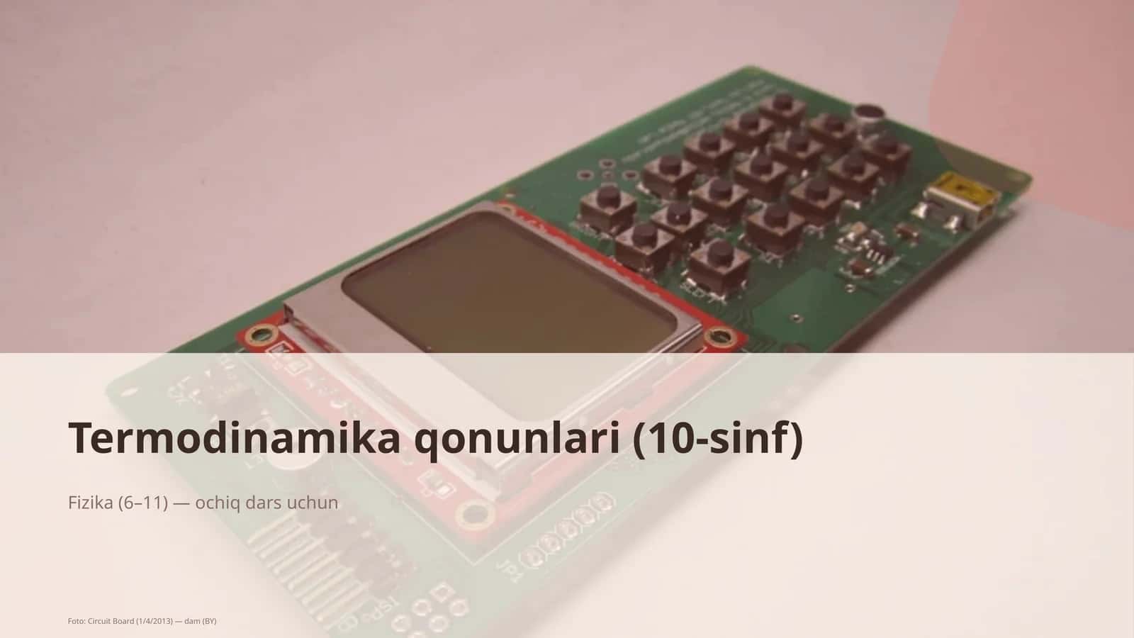 Termodinamika qonunlari (10-sinf)