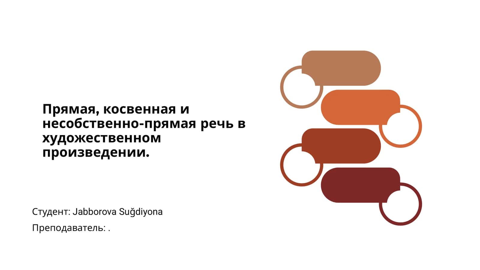 Прямая, косвенная и несобственно-прямая речь в художественном произведении