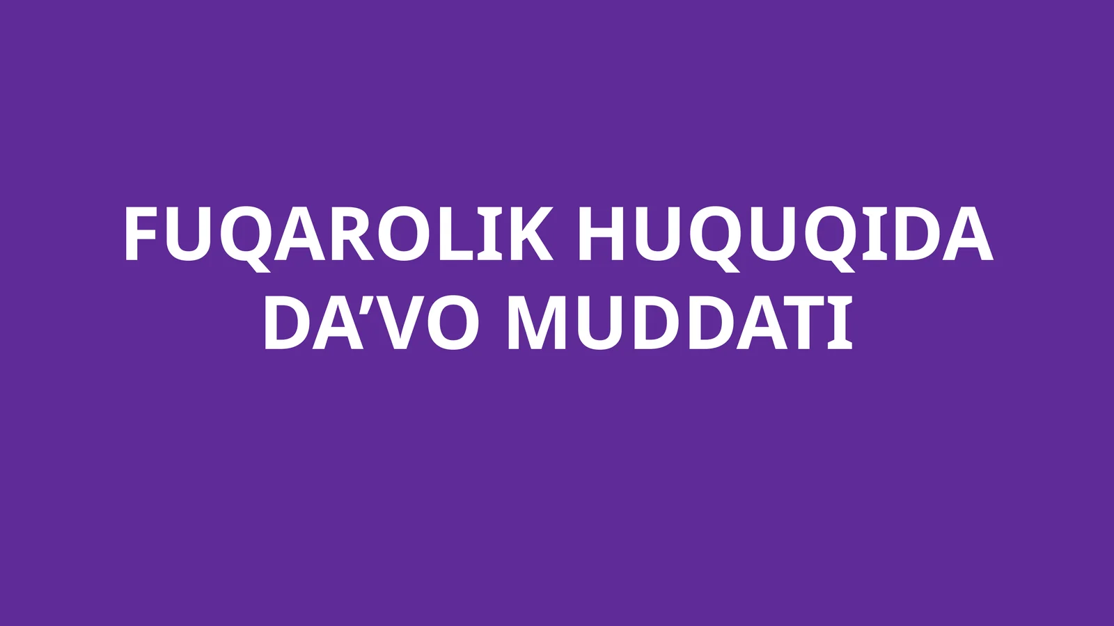 Da’vo Muddati