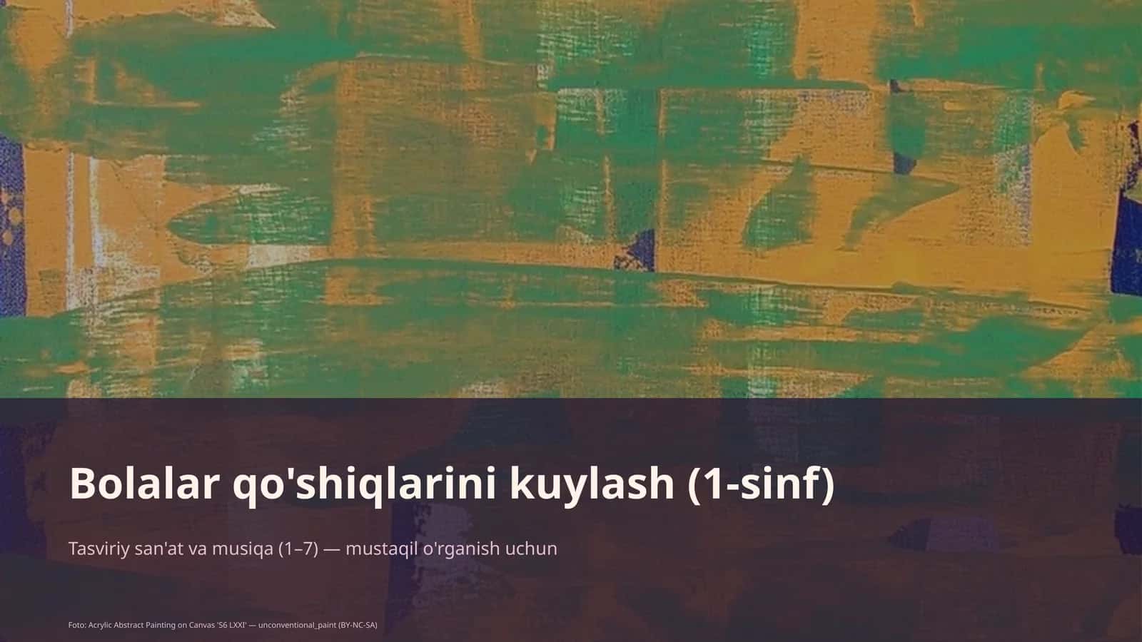 Bolalar qo'shiqlarini kuylash (1-sinf)