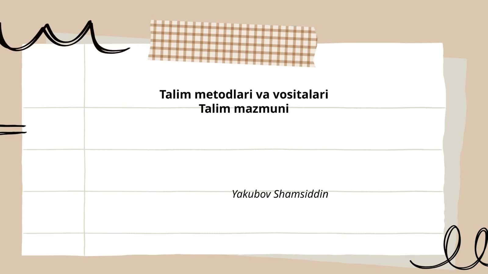 Pedagogik texnologiyalar