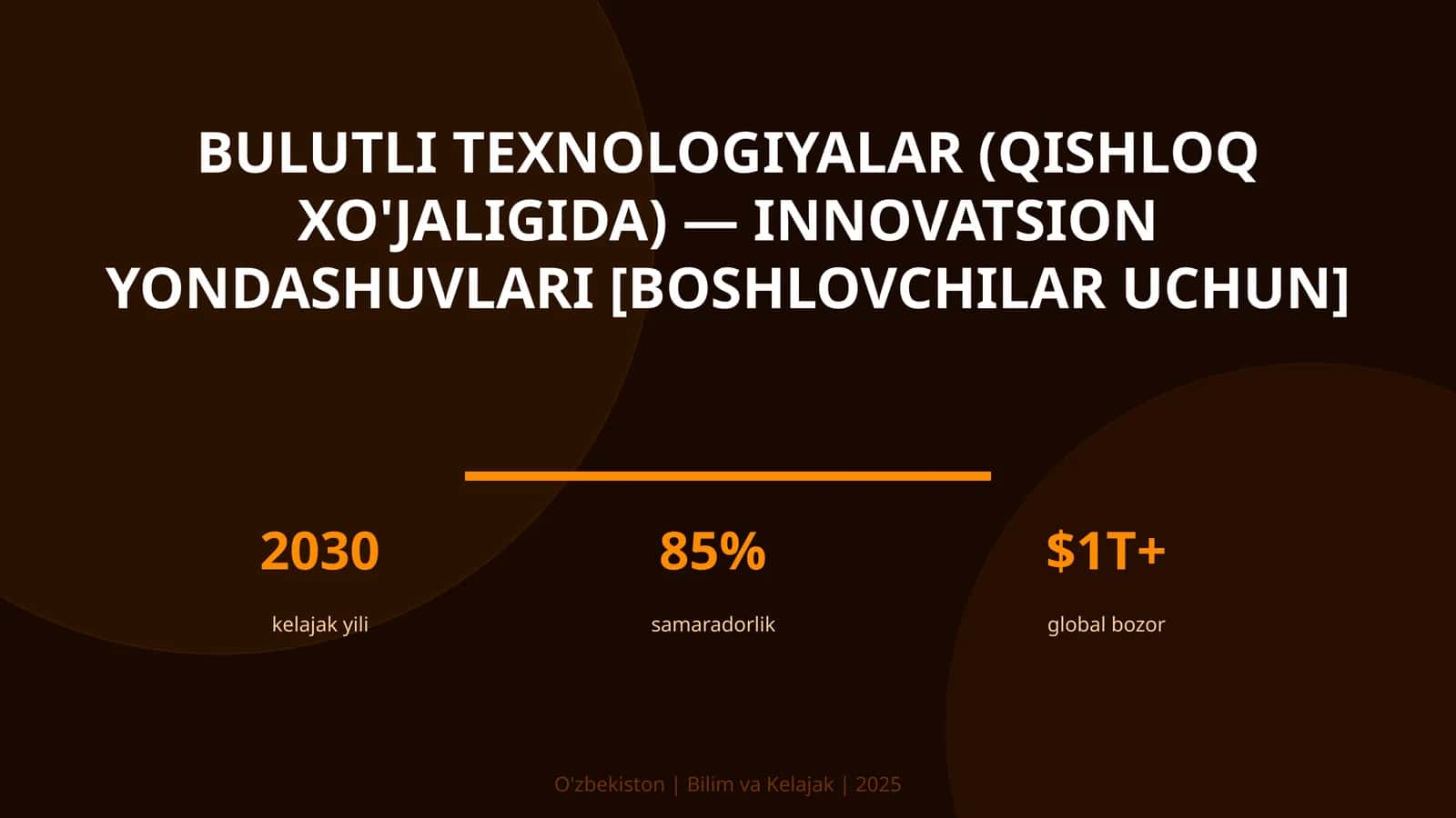Bulutli texnologiyalar (qishloq xo'jaligida) — innovatsion yondashuvlari [boshlovchilar uchun]