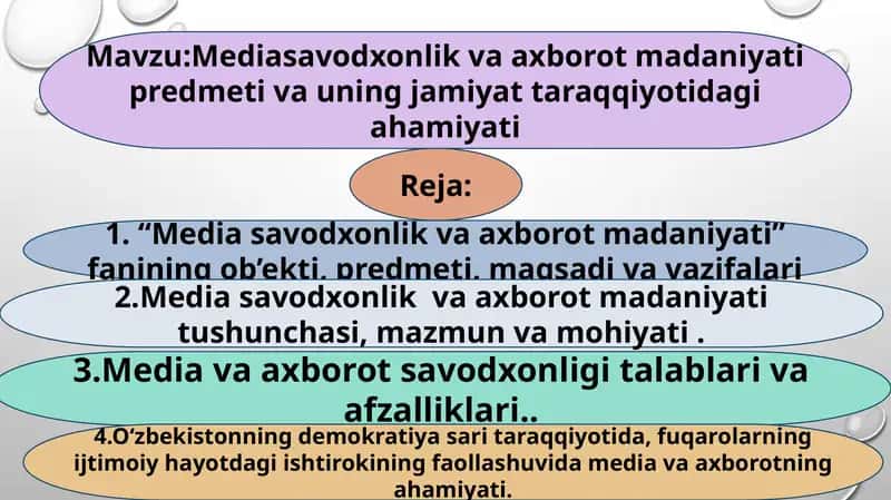 Mediasavodxonlik va axborot madaniyatining jamiyattaraqqiyotidagi ahamiyati