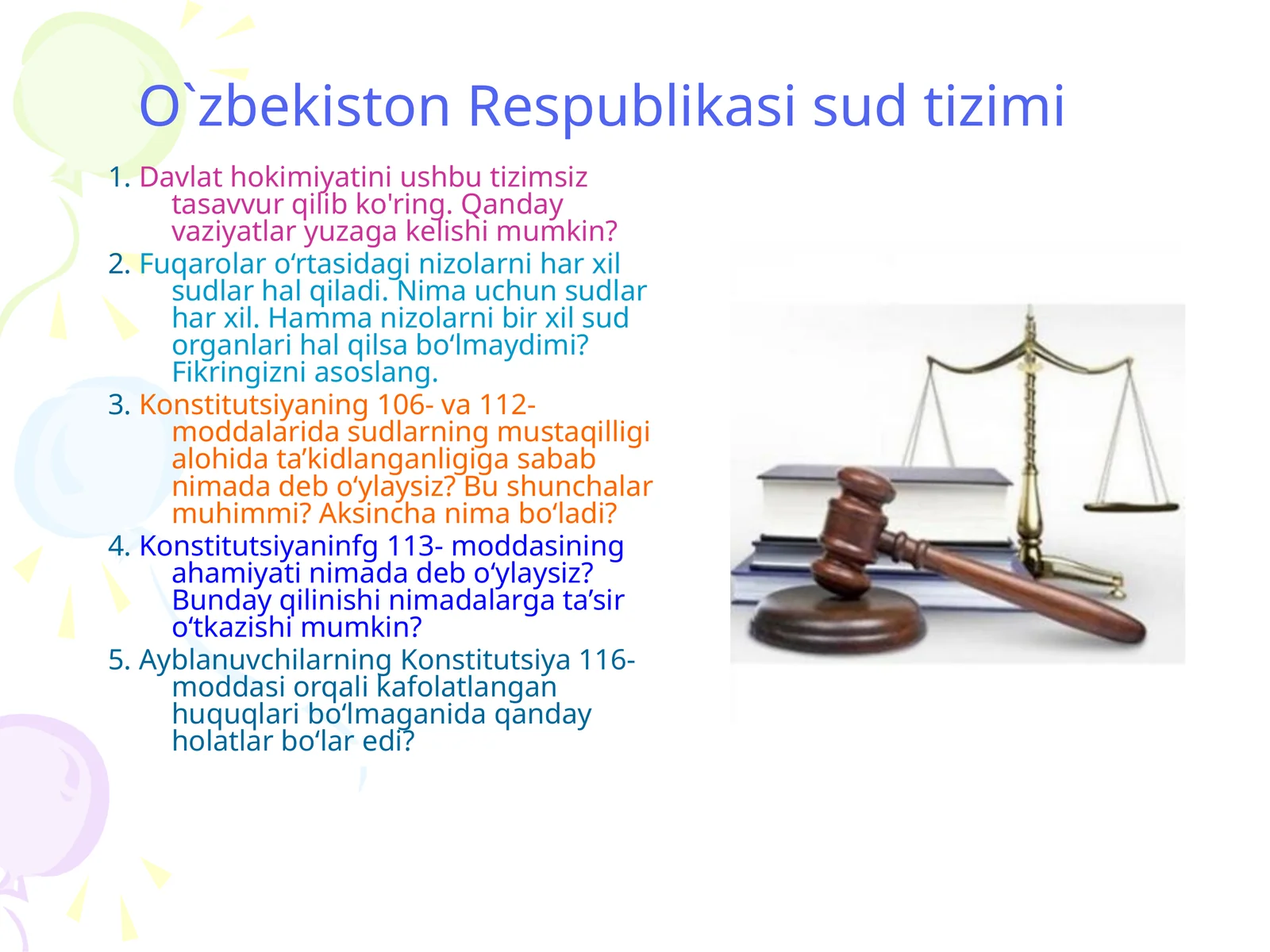 O`zbekiston Respublikasi sud tizimi