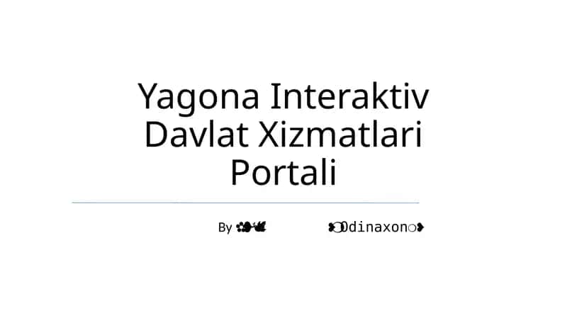 Yagona Interaktiv Davlat Xizmatlari Portali