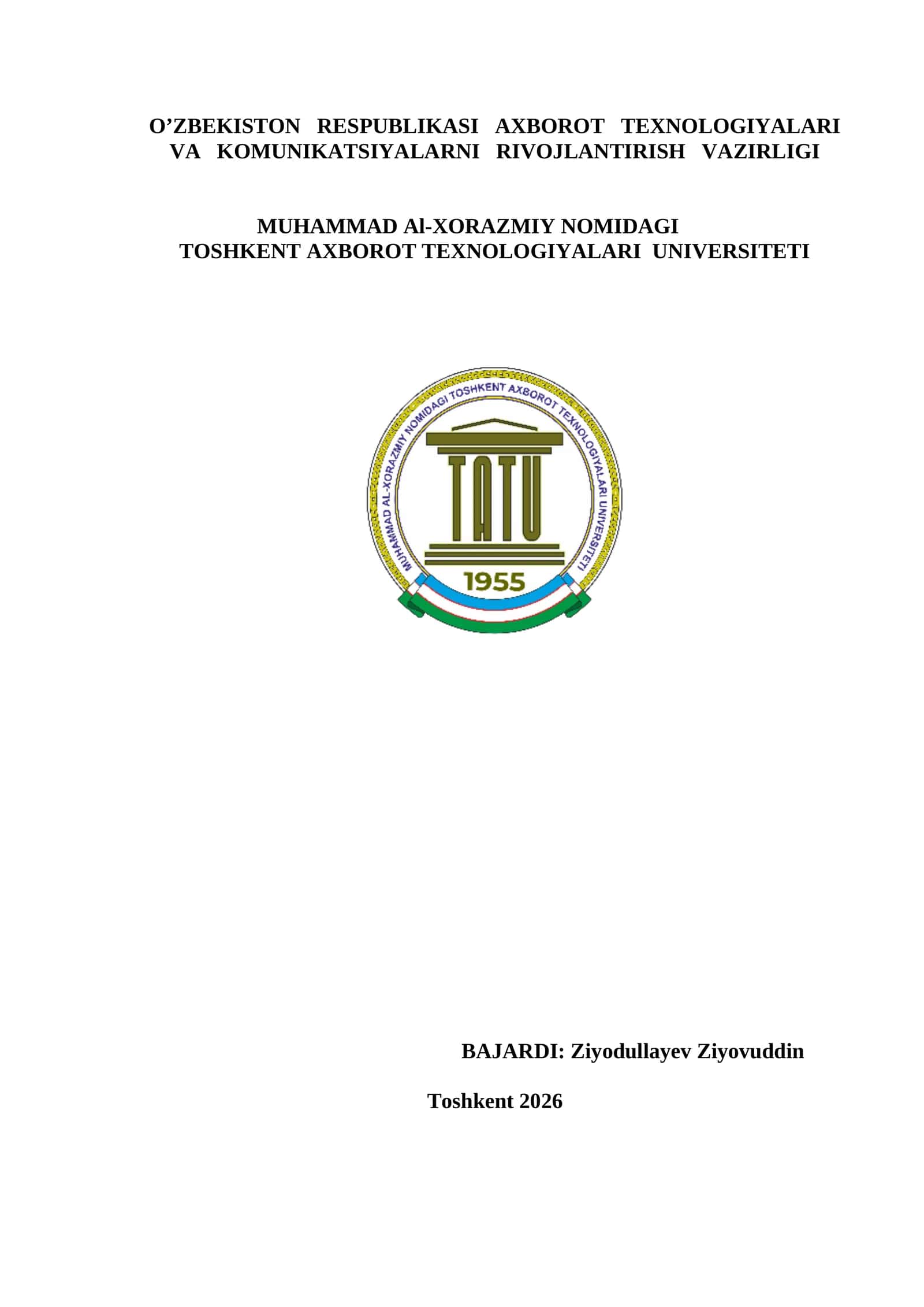 Online Magazin dasturiy ta’minoti sifati