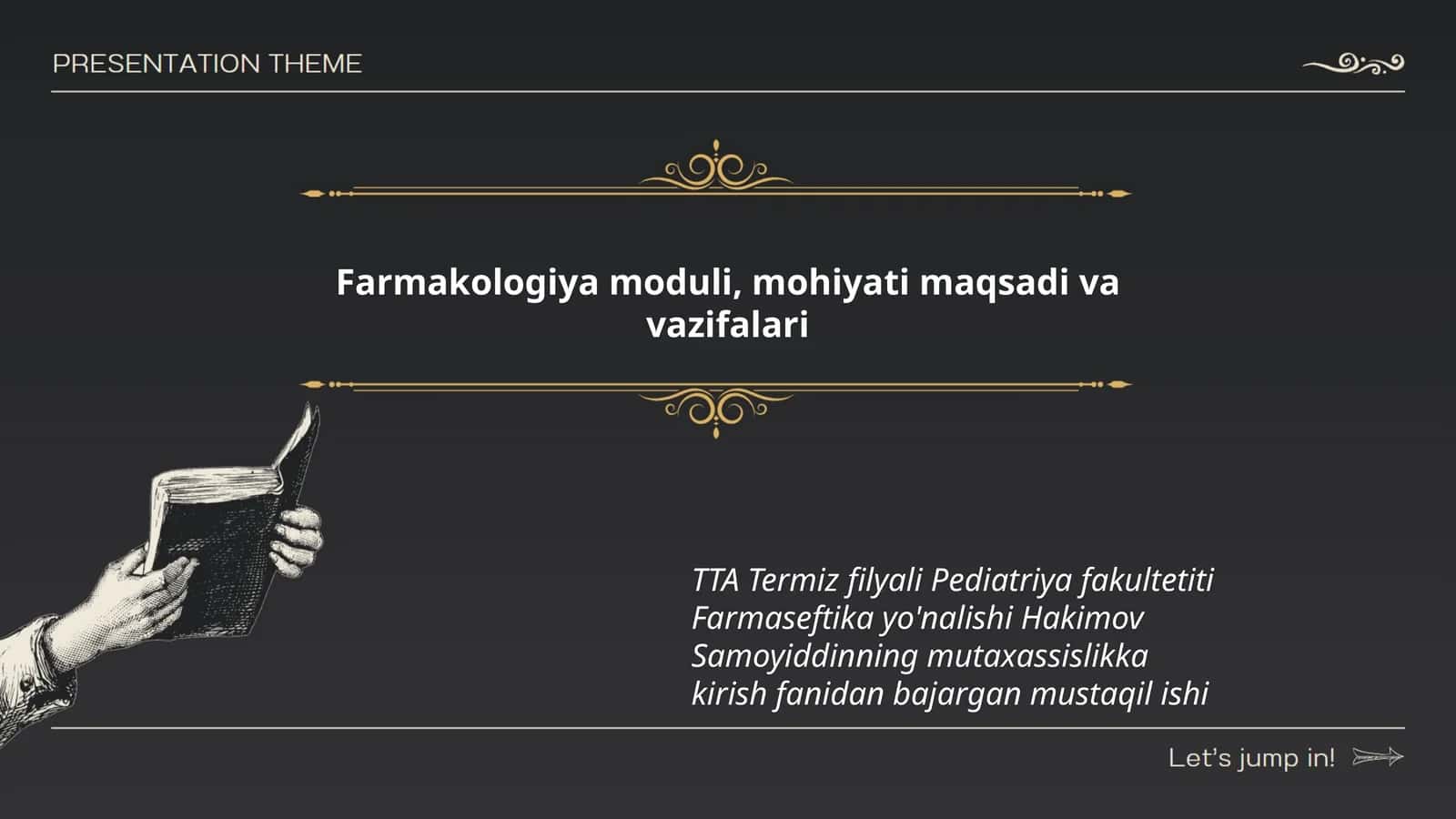 Farmakologiya moduli, mohiyati maqsadi va vazifalari